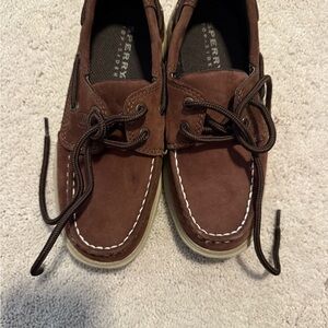 Sperry Dark Brown Leather Boat Shoes